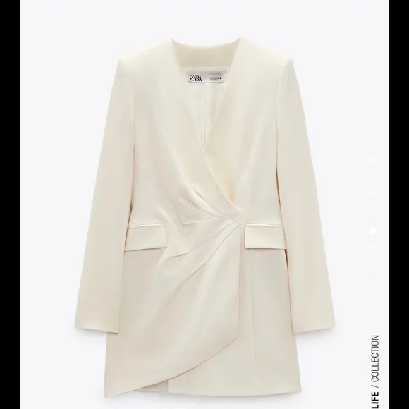 Zara Dresses New With Tags Zara Draped Blazer Dress Poshmark